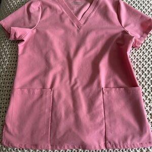 Peony Pink V-Neck Women's scrub set
